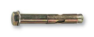 BOLT, SLEEVE ANCHOR, M10X12X50 - Thread Size - Metric:M10; Head Type:Hex; Thread Length:105mm; External Length:105mm; Fastener Material:Steel;