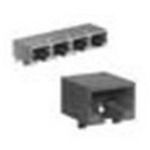 RJ11 Connector, 6 Pos, Shielded, RA, Thru-Hole, 125V