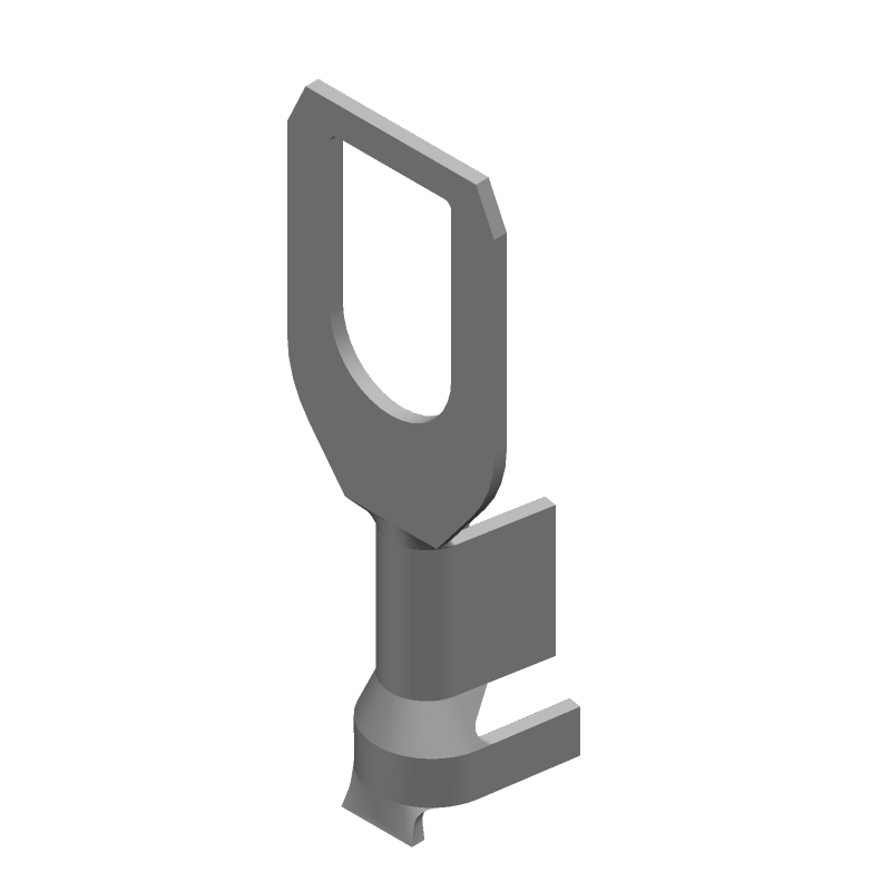 Female Spade Terminal, 18-14 AWG, Tin Plated Brass