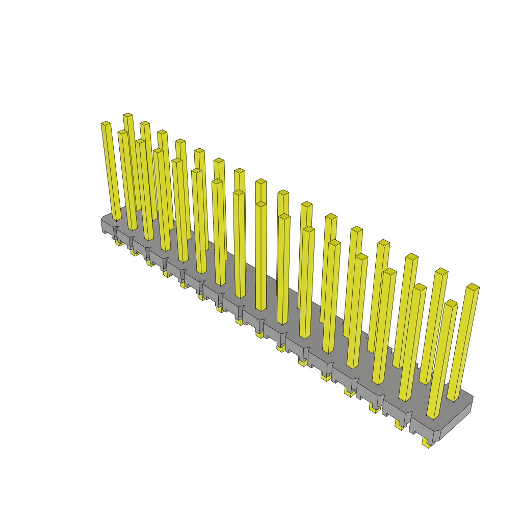 Conn Unshrouded Header HDR 32 POS 2.54mm Solder ST Top Entry Thru-Hole