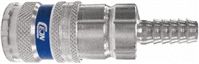 CEJN Brass, Steel Pneumatic Quick Connect Coupling, Hose Barb, 10mm Hose Barb Connection