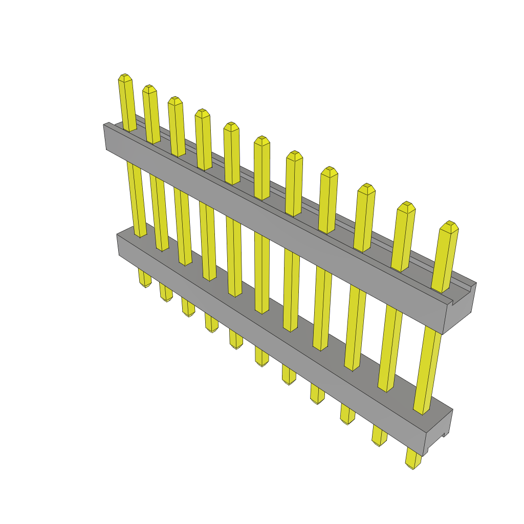 11-Contact HDR Board Stacker, 2mm Pitch, 1 Row, Solder Termination, -55 to 125°C