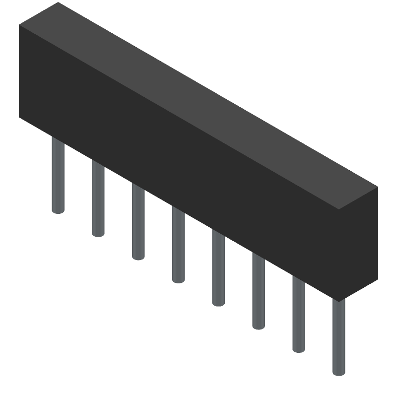 Isolated Resistor Network, 100kR, 2%, 100V, Thick Film, SIP, Through Hole