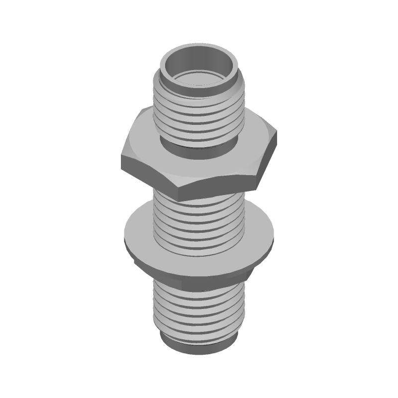 SMA Female RF Adapter, 18GHz, 50 Ohm, Straight, SS Body, Gold Plated