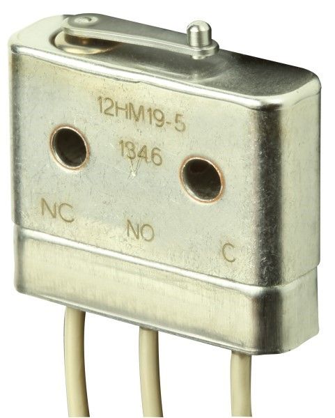 Switch Snap Action N.O./N.C. SPDT Roller Lever Wire Lead 3A 115VAC 28VDC 1.95N Screw Mount