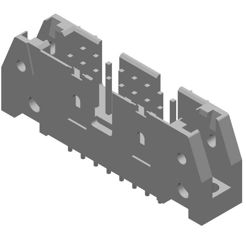 16 Pos 2.54mm Shrouded Header HDR, Male, 1A, 250V, Thru-Hole