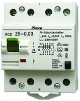 4P 40 A Instantaneous RCD, Trip Sensitivity 30mA, DIN Rail Mount