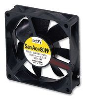24V DC Axial Fan, 43.8CFM, 2650RPM, Ball Bearing, 92x92x25mm