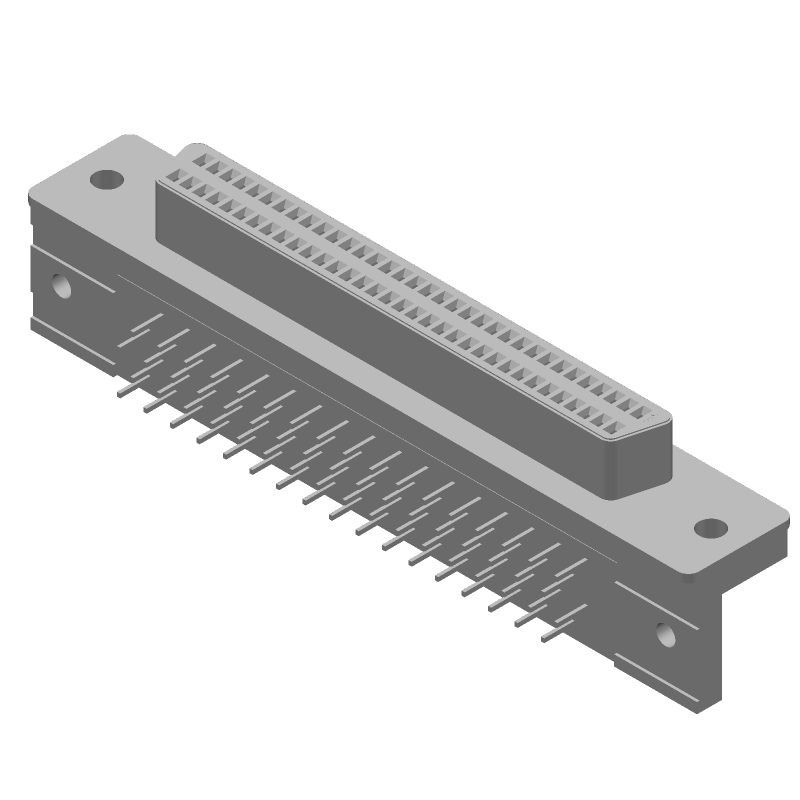 68 Pos Signal Connector, Right Angle, Shielded, Gold Plated