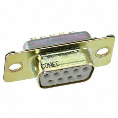 D-Sub Standard Connectors 9 POS. D-SUB SOCKET YEL/ZINC SOLDER CUP