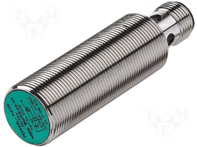 Inductive sensor 8 mm PNP, make contact Plug M12 10. . .30 VDC -25. . .+70 °C, NBB8-18GM50-E2-V1, Pepperl+Fuchs