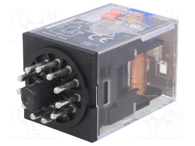 3PDT Power Relay 10A 24VDC Non-Latching Socketable