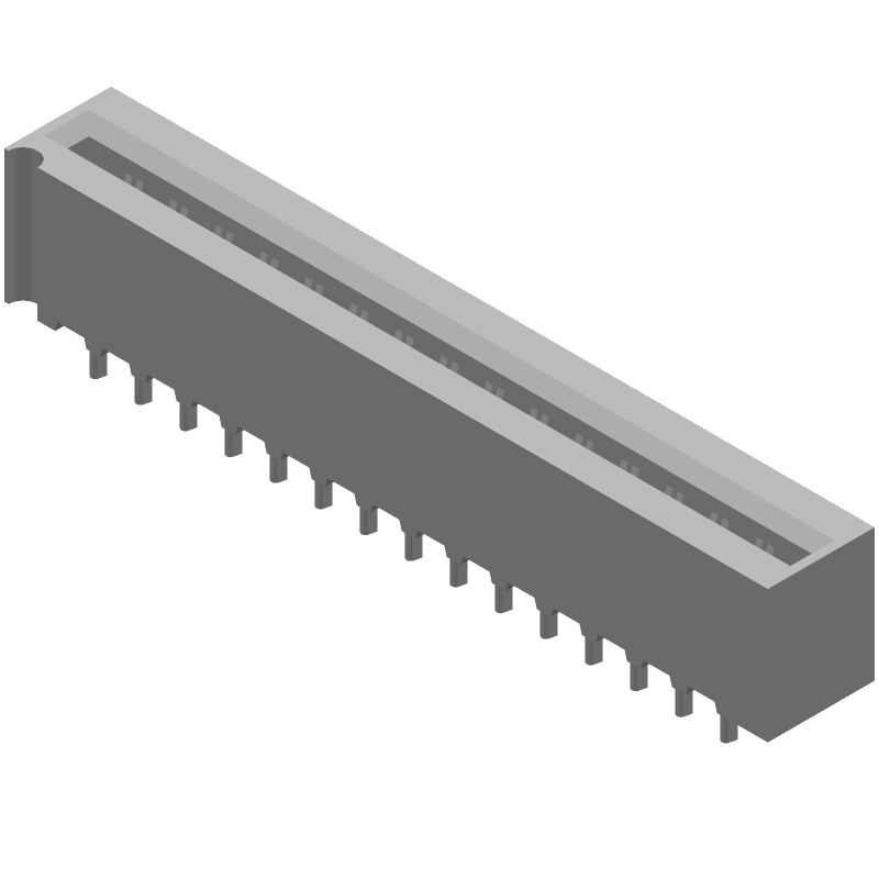 Card Edge Connector, 30 Pos, 3.96mm Pitch, Straight, Thru-Hole