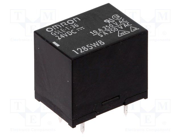 Electromechanical Relay SPDT 8ADC/10AAC 24VDC 1.6KOhm Through Hole