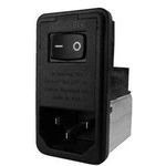 Power Entry Module Filtered M 3 POS 250VAC 6A Switch ST 1 Port