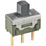 3 Pos SPDT Slide Switch, On-Off-On, 28V, 400mA, Through Hole