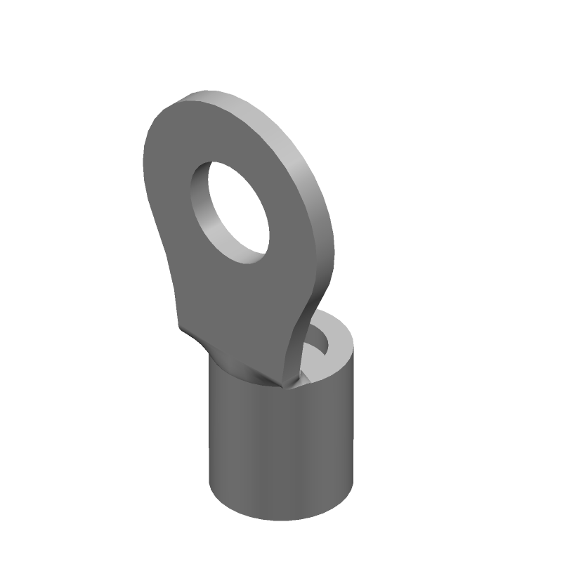 Ring Terminal, Copper/Tin, 10-12AWG, Crimp