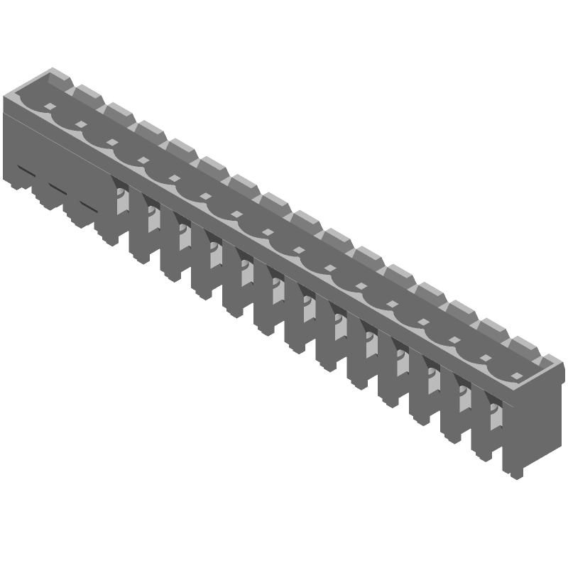 16 Pos 5mm Pitch Vertical Header Terminal Block, 15A, 300V