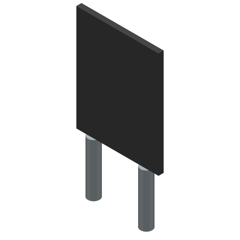 Brass Male Terminal, Tin Plated, Through Hole, Straight