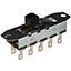 DP4T Slide Switch, ON-ON-ON-ON, 11A 125VAC, Solder Panel Mount