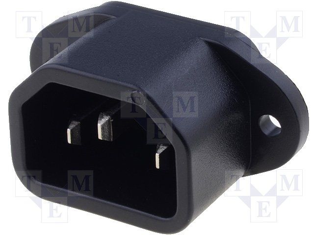 Conn Inlet PIN 3 POS Solder Lug ST Panel Mount 3 Terminal 1 Port Box