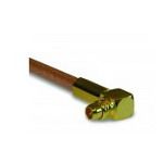 RF MMCX Plug, Male, Right Angle, Crimp, 6GHz, 50R, Gold