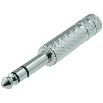 6.35 mm audio jack Plug, straight Number of pins: 3 Stereo Silver Cliff P3C 1 pc(s)