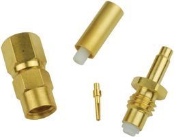 SMC Plug, 50 Ohm, Straight, Crimp Connector, 12.4GHz