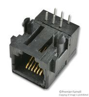 RJ11 Connector, 6 Pos, Right Angle, Thru-Hole, 1 Port