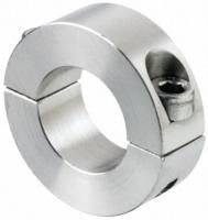 Huco Collar Two Piece Clamp Screw, Bore 25mm, OD 45mm, W 15mm, Stainless Steel