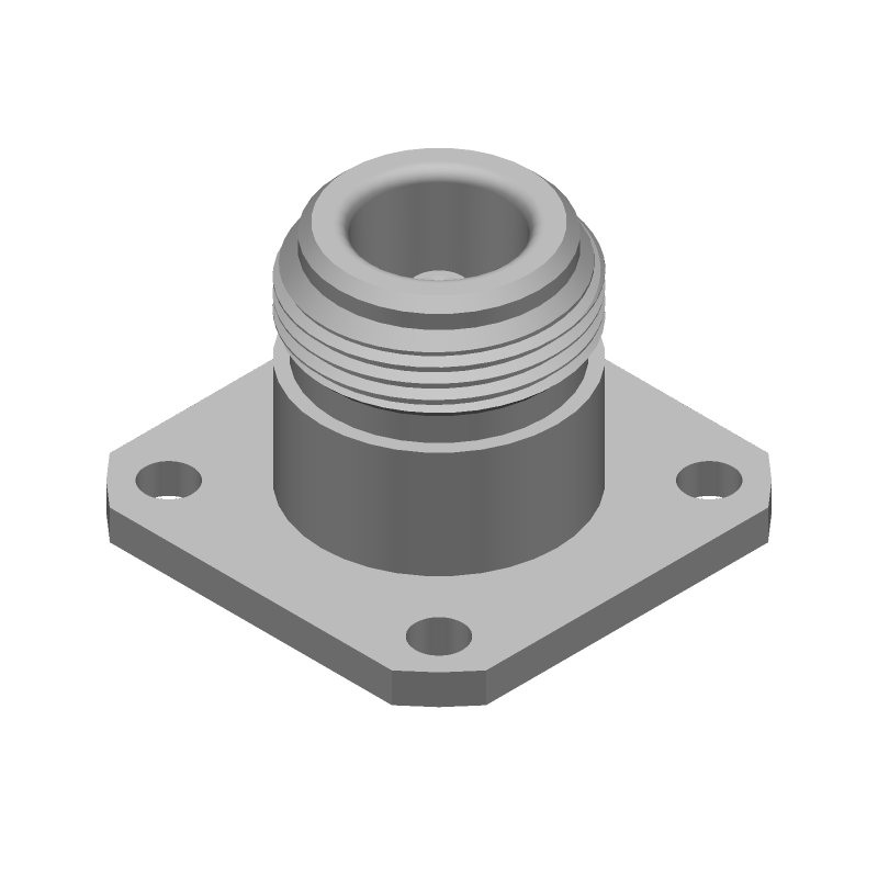 N Type RF Connector, 10GHz, 50 Ohm, Solder, Straight, Panel Mount