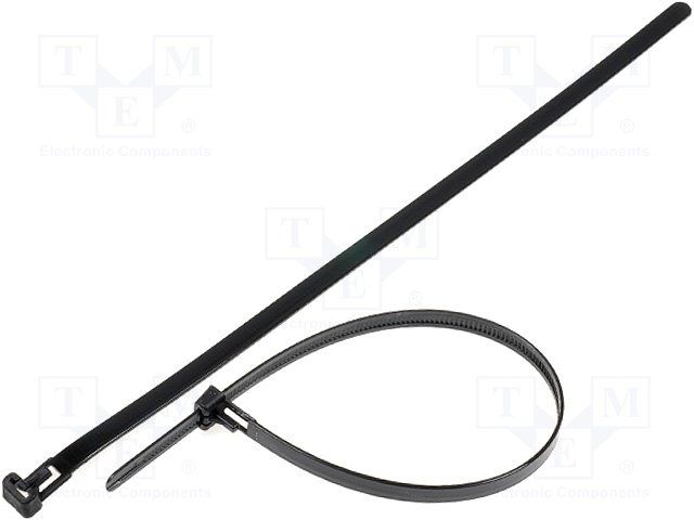 Cable tie black 300 mm x8 mm, HV-300BK, KSS