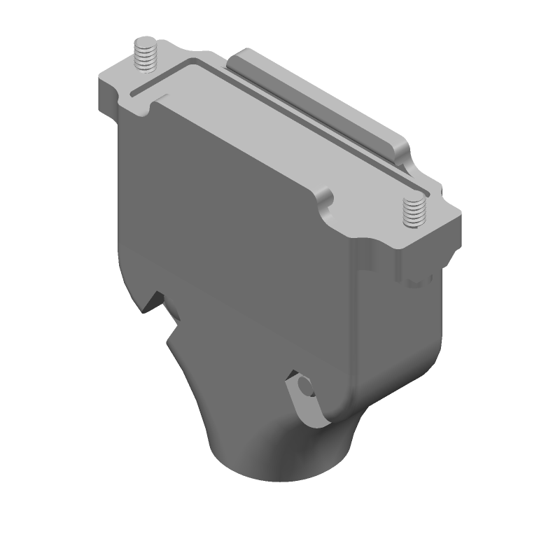 Backshell/Cable Clamp 180° 3 Shell Size Nickel Over Copper Thermoplastic