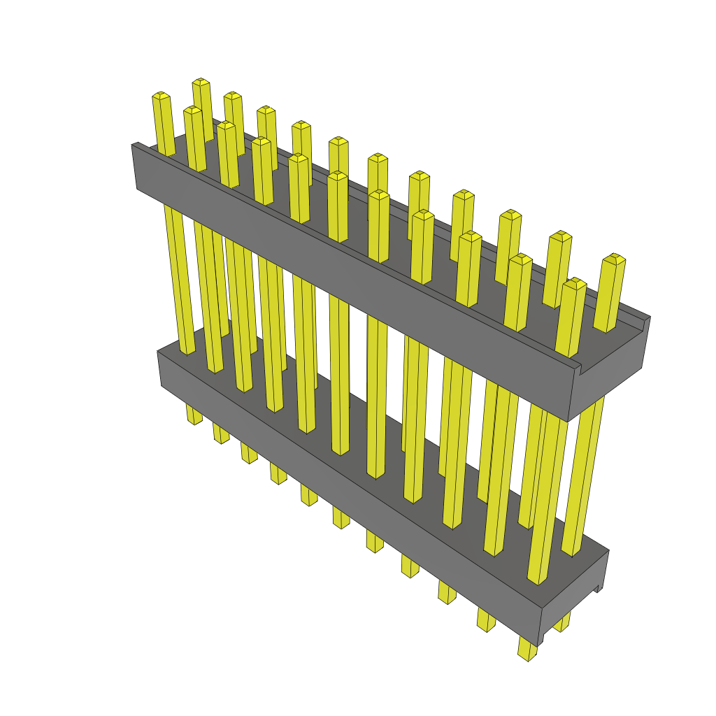 Conn Board Stacker HDR 22 POS 2.54mm Solder ST Top Entry Thru-Hole Bulk