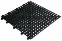 Black PVC Textured Anti-Fatigue Mat, 0.3m x 0.3m x 13mm