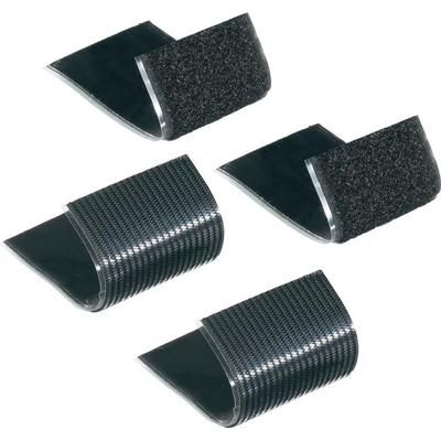 Velcro tape stick-on Hook and loop pad, Heavy duty (L x W) 100 mm x 50 mm Black Fastech 1 pair