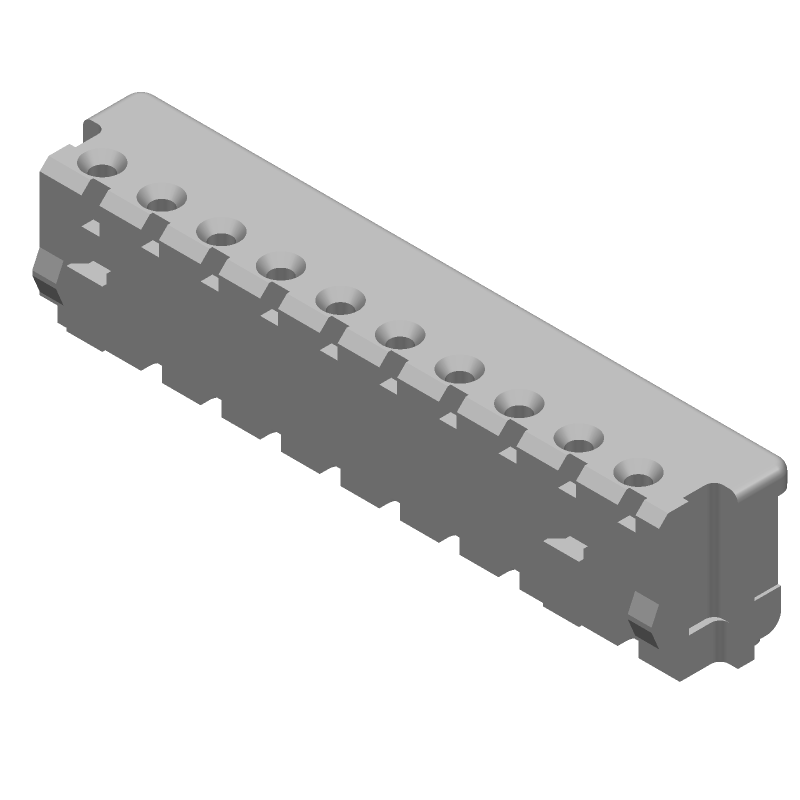 10 Pos 2mm IDC RA Female Socket Connector, 2A, 125V