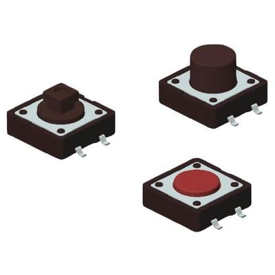 Pushbutton 12 Vdc 0.05 A 1 x Off/(On) Diptronics D