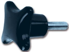 WIXROYD         7006-W250             Knob, Finger Grip, Round, Duroplast PF