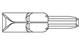 Splice Terminal 18-24AWG Brass F 9.9mm Tin Lead Loose