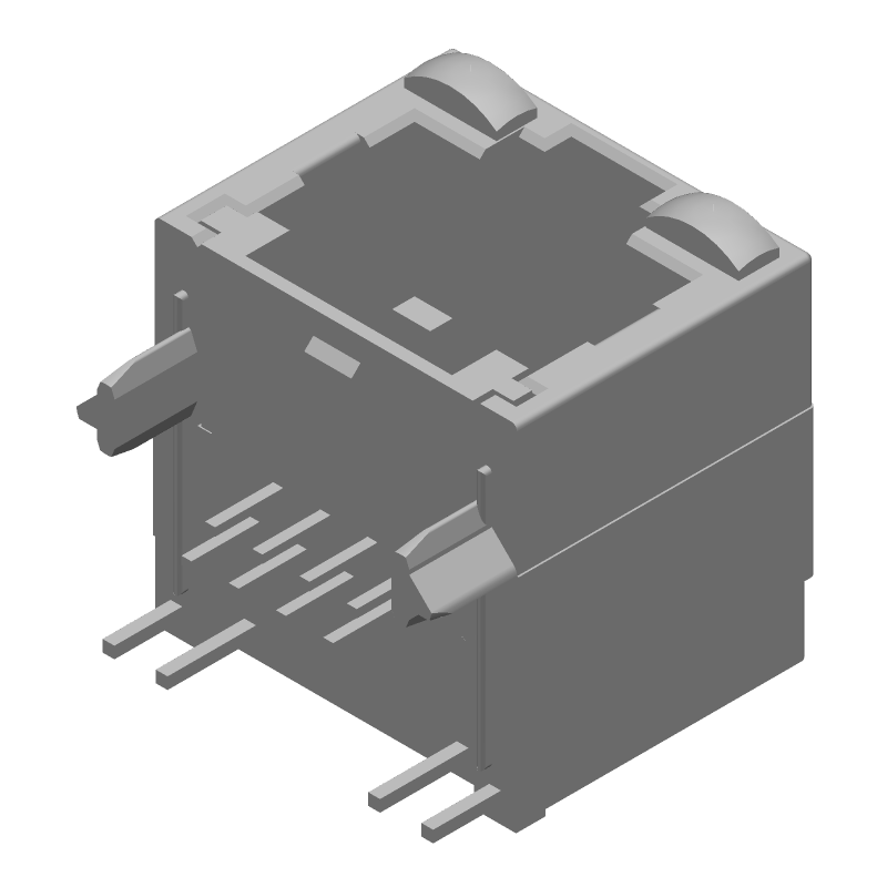 RJ45 Connector, 1x1, 8P8C, Signal, Gold Plated Bronze, Right Angle