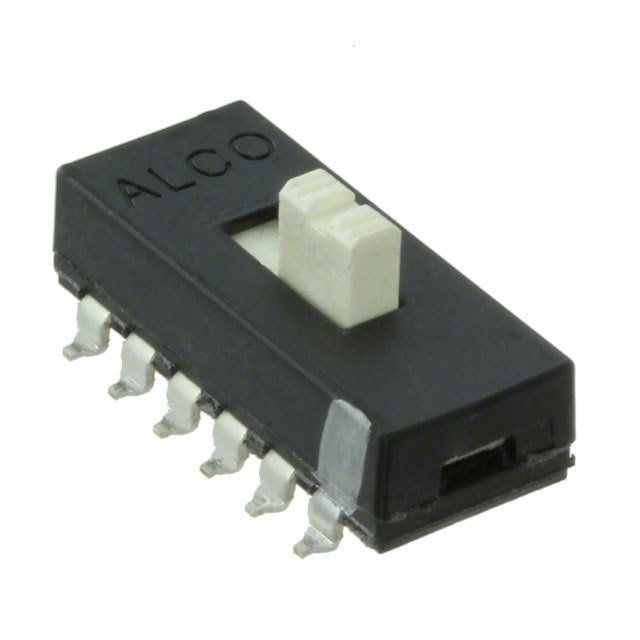 4PDT Slide Switch, 300mA, 115V, Vertical, Surface Mount