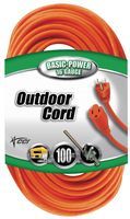 EXTENSION CORD NEMA5-15P/R 100FT 10A ORG - More Details