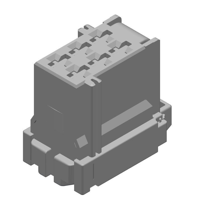 6 Pos Female Socket, Wire-to-Wire, Signal, Blue, PBT, Crimp
