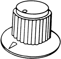 EHC (ELECTRONIC HARDWARE)         PC1F2B             ROUND KNURLED KNOB W/ ARROW IND, 6.35MM