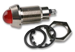 MARL         514-102-76             LED Panel Mount Indicator, Red, 12.7 mm, 230 VAC, 4 mA, 450 mcd, IP67