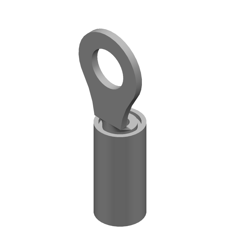 Ring Terminal, 16-22AWG, Copper, Tin, Insulated, 300V