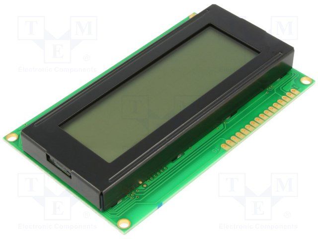 Display Size (Width) mm = 25 / Backlight Colour = White / LCD Display Type = STN / Character Height mm = 4.75 / Font Set = English / Font Set = Japanese / Display Appearance = Blue / Width mm = 60 / Interface Type = 8-Bit MCU / Interface Type = Parallel / Length mm = 98 / Height mm = 14.1 / Power Supply Min. V = 4.5 / Power Supply Max. V = 5.5 / Resolution = 4 x 20 / Reflector Type = Transmissive / Display Size (Length) mm = 76.3