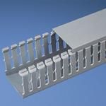 Slotted Wire Duct, PVC, Screw Mount, 2.25" W x 3.98" H, 6ft L, Gray