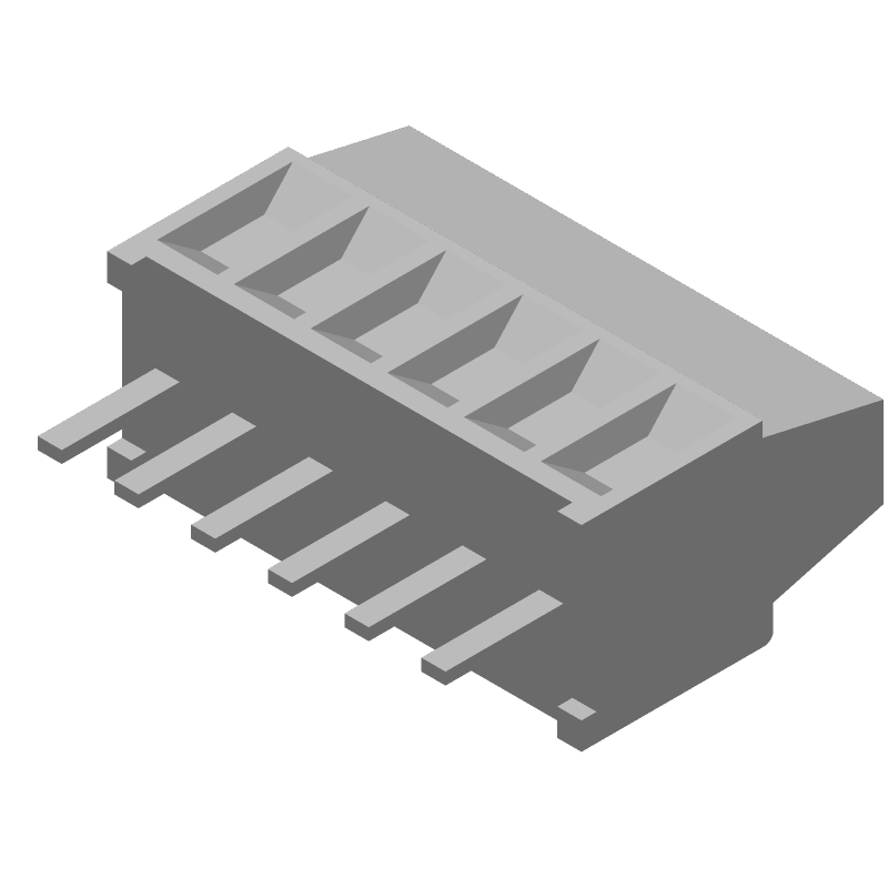 6 Pos 2.54mm Pitch Terminal Block, 10A, 150V, Thru-Hole, Solder